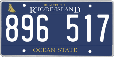 RI license plate 896517