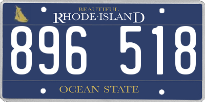 RI license plate 896518