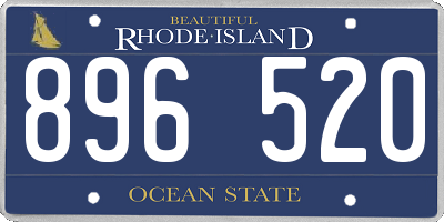 RI license plate 896520