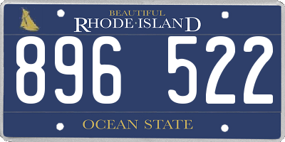 RI license plate 896522