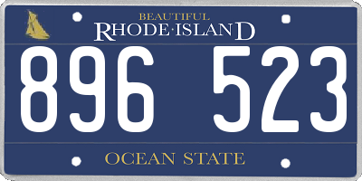 RI license plate 896523