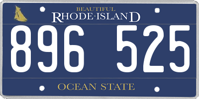 RI license plate 896525