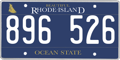 RI license plate 896526