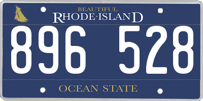 RI license plate 896528