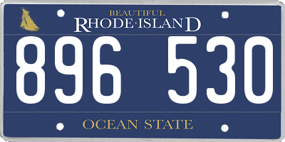 RI license plate 896530