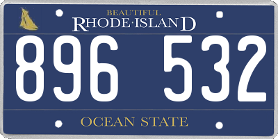 RI license plate 896532