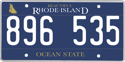 RI license plate 896535