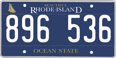 RI license plate 896536