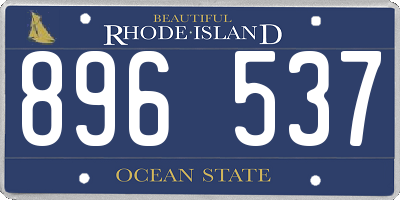 RI license plate 896537