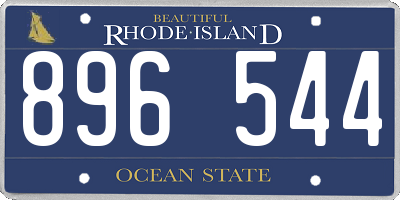 RI license plate 896544