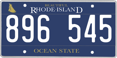 RI license plate 896545