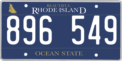 RI license plate 896549