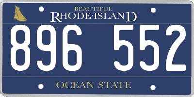 RI license plate 896552