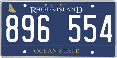 RI license plate 896554
