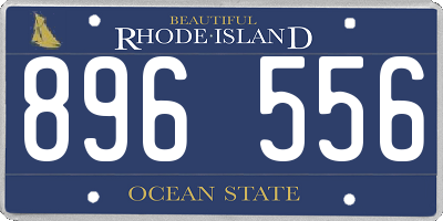 RI license plate 896556