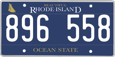 RI license plate 896558