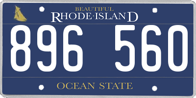 RI license plate 896560
