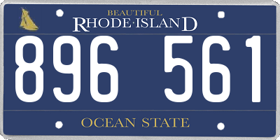 RI license plate 896561
