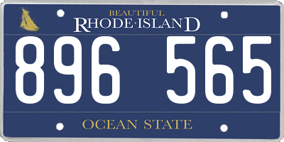 RI license plate 896565