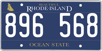 RI license plate 896568