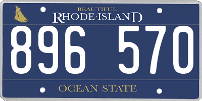 RI license plate 896570