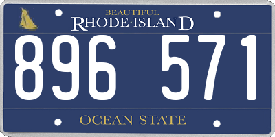 RI license plate 896571
