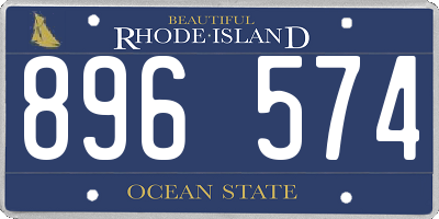 RI license plate 896574