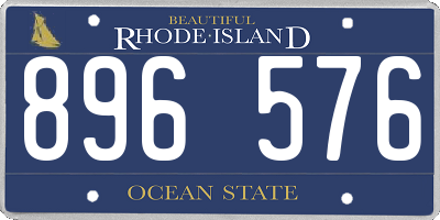RI license plate 896576