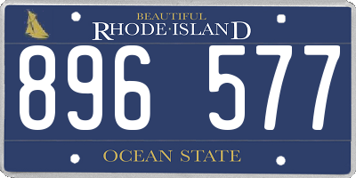 RI license plate 896577