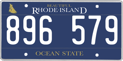 RI license plate 896579