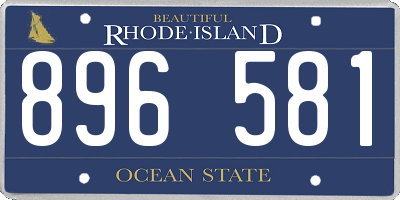 RI license plate 896581