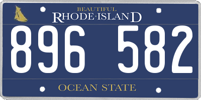 RI license plate 896582
