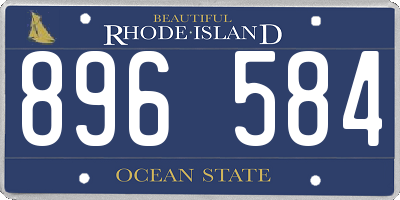 RI license plate 896584