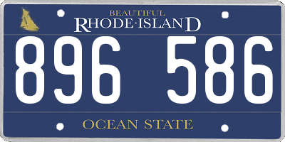 RI license plate 896586