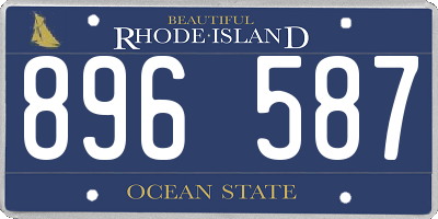 RI license plate 896587