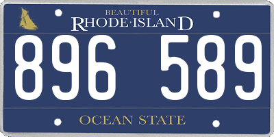 RI license plate 896589