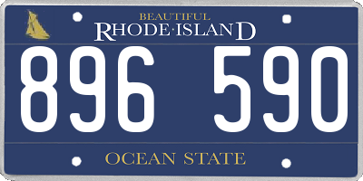 RI license plate 896590
