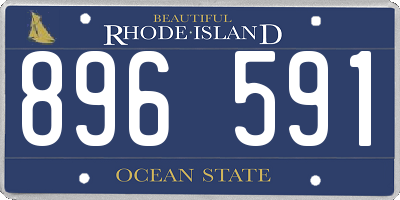 RI license plate 896591