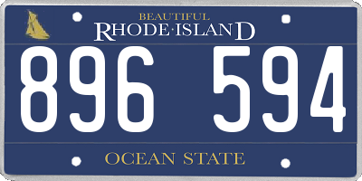 RI license plate 896594