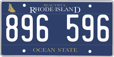 RI license plate 896596
