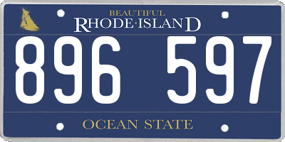 RI license plate 896597