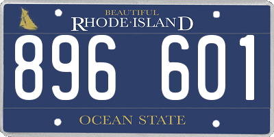 RI license plate 896601