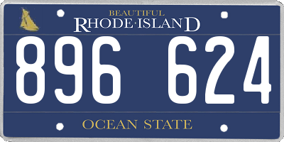 RI license plate 896624