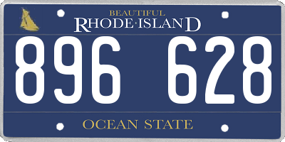 RI license plate 896628