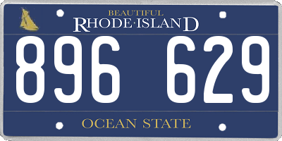 RI license plate 896629