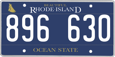 RI license plate 896630