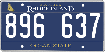RI license plate 896637