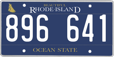 RI license plate 896641