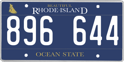 RI license plate 896644