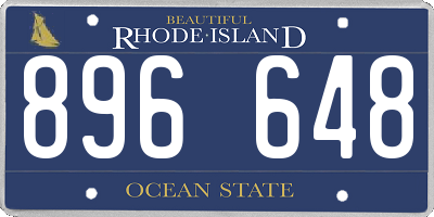 RI license plate 896648